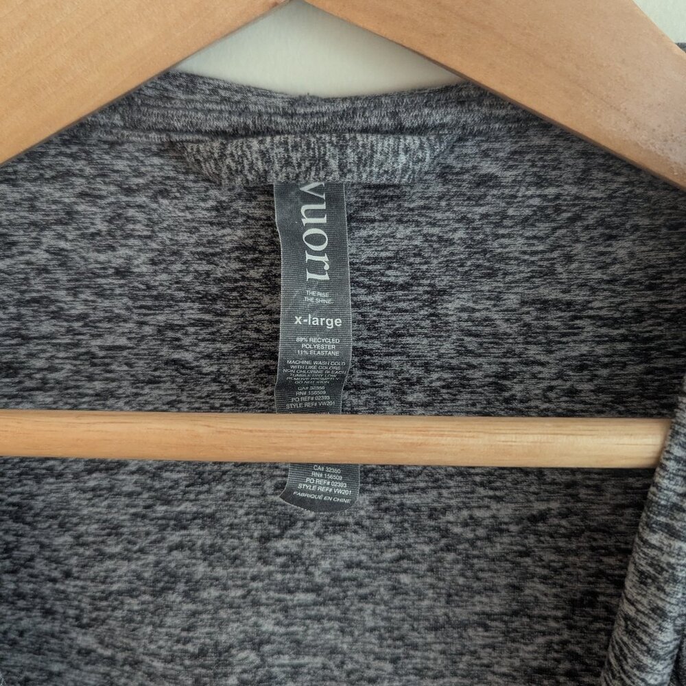 Vuori XL grey zip up hoodie